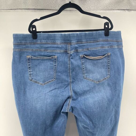 Denim & Co Pull-On Stretch Jeggings 26W / 4X Medium Wash Cozy Touch Denim Pants - Picture 9 of 14